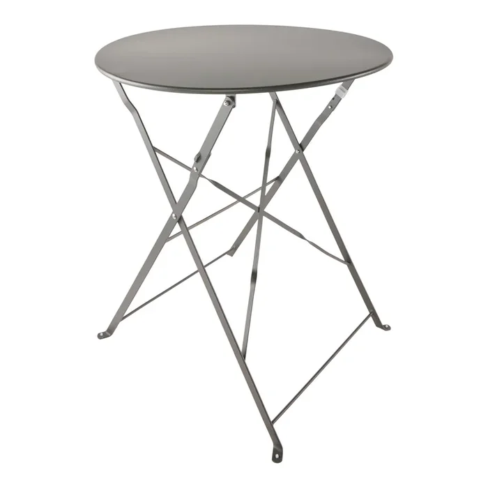 Folding Bistro Table, Grey, 24-in x 28-in.
