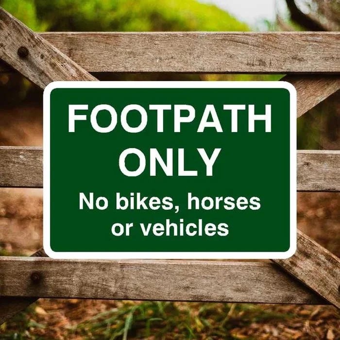 Footpath Only Sign