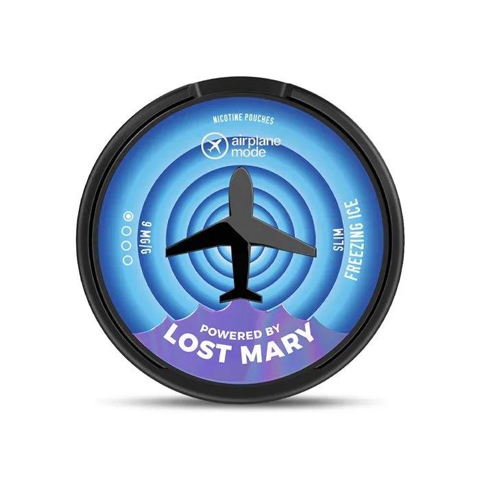 Freezing Ice Airplane Mode Nicotine Pouches by Lost Mary