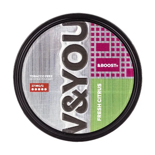 Fresh Citrus &Boost+ Nicotine Pouches by V&YOU
