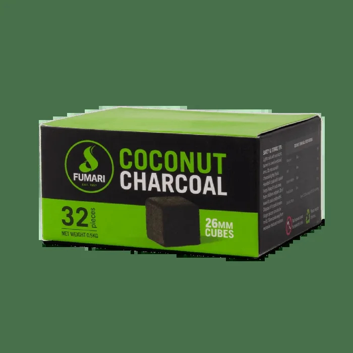 FUMARI 26MM COCONUT HOOKAH CHARCOAL – 32 PIECES