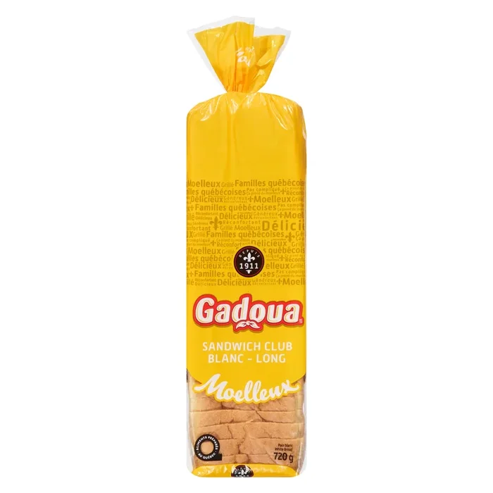 Gadoua Pain Blanc Sandwich Club Long, 720 g