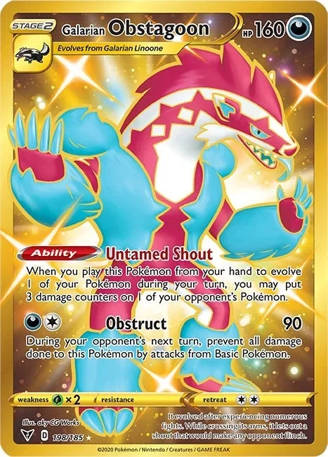 Galarian Obstagoon (Secret) (198/185) (SWSH04)