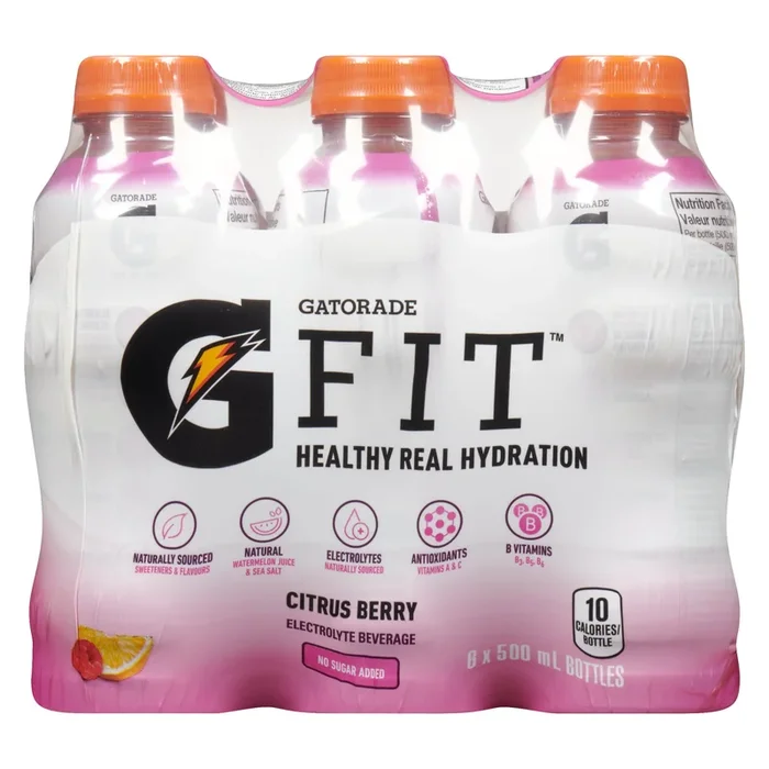 Gatorade G Fit Electrolyte Beverage Citrus Berry 6 Bottles x 500 ml