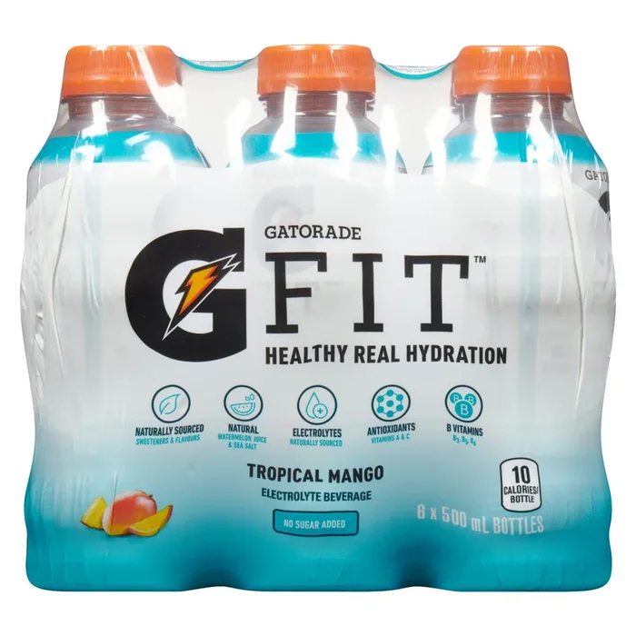 Gatorade G Fit Electrolyte Beverage Tropical Mango 6-Pack, 500 ml