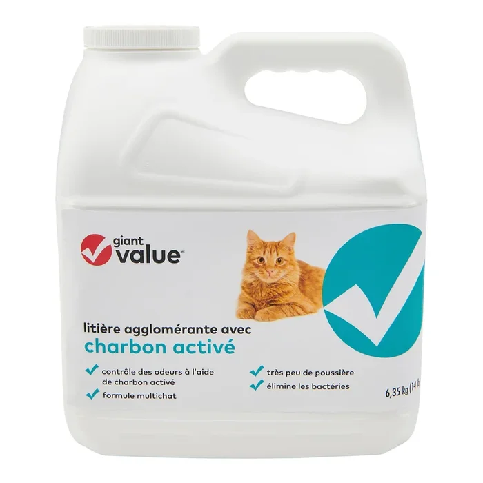 Giant Value Activated Carbon Scoopable Cat Litter, 6.3-kg