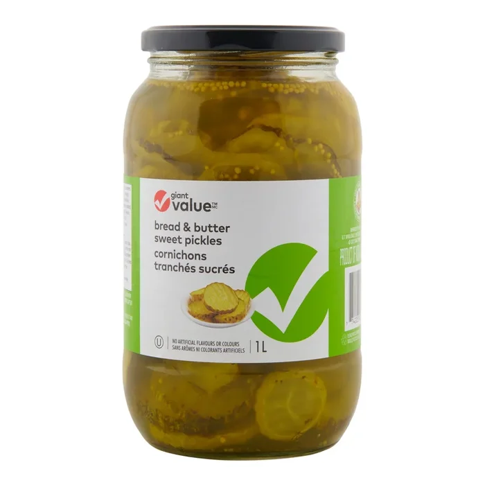 Giant Value Bread & Butter Pickles – 1L