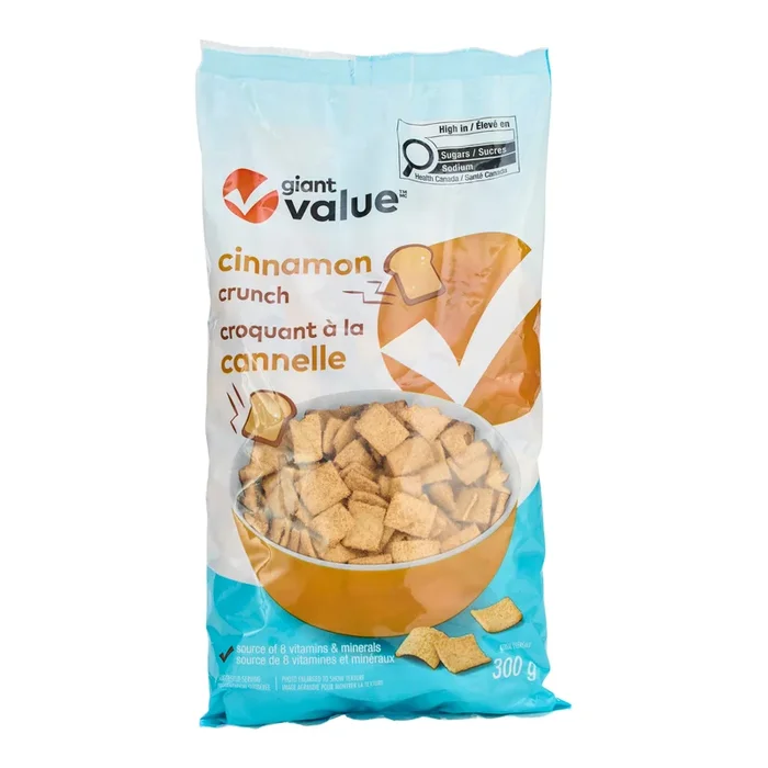 Giant Value Cinnamon Crunch Cereal, 300 g