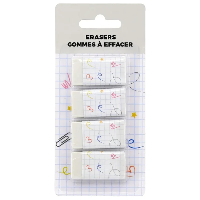 Giant Value Erasers, 4 Pack