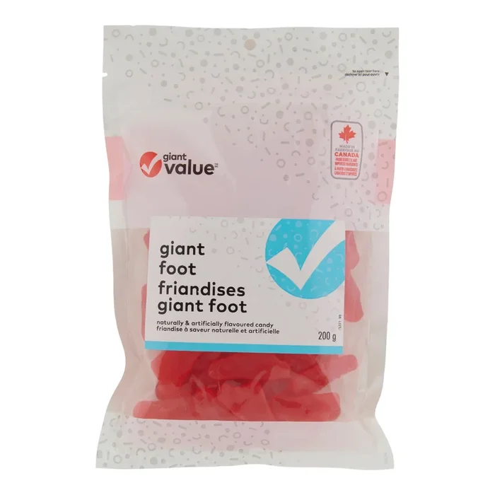 Giant Value Giant Foot Candies, 200 g