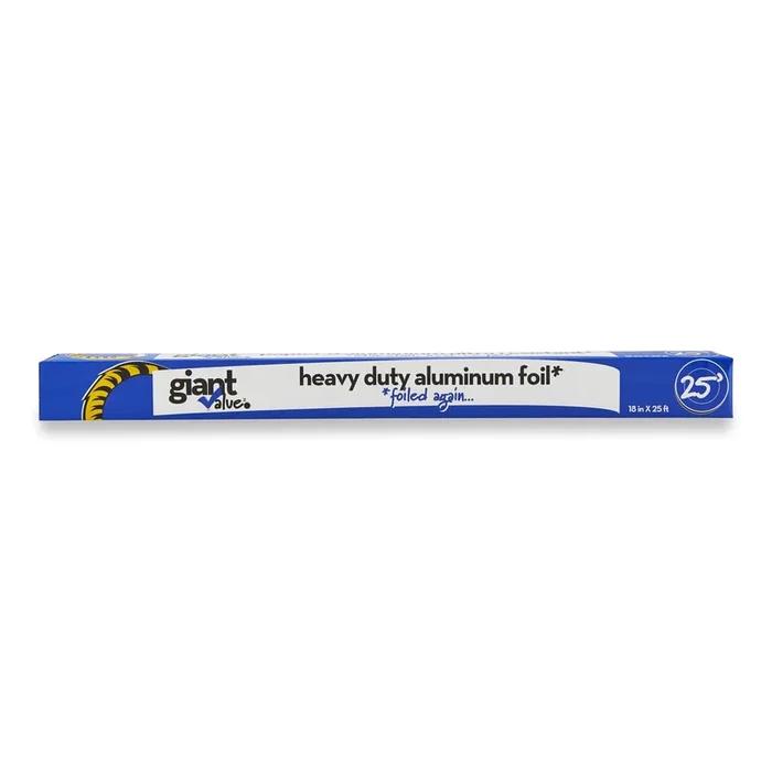 Giant Value Heavy Duty Aluminum Foil, 7.6-m, Grey Metallic