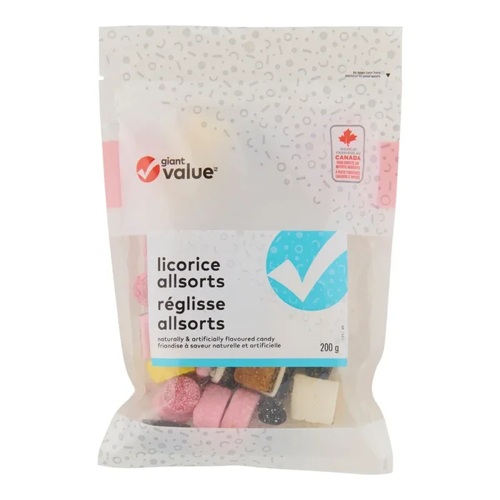 Giant Value Licorice Allsorts, 200 g