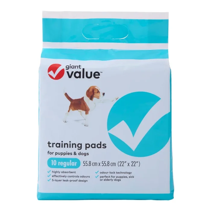 Giant Value Regular Training Pads, 10-Pack