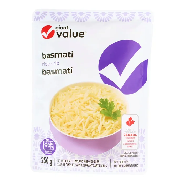 Giant Value Riz Basmati, 250 g