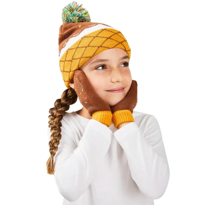 Girls’ Giftable Beanie & Mittens Set