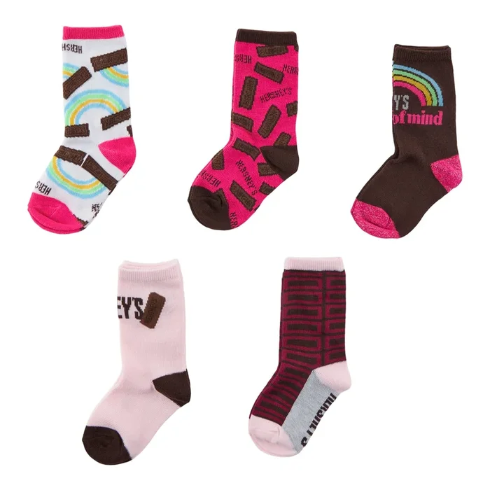 Girls’ Licensed Candy Softie Socks, 5-Pack