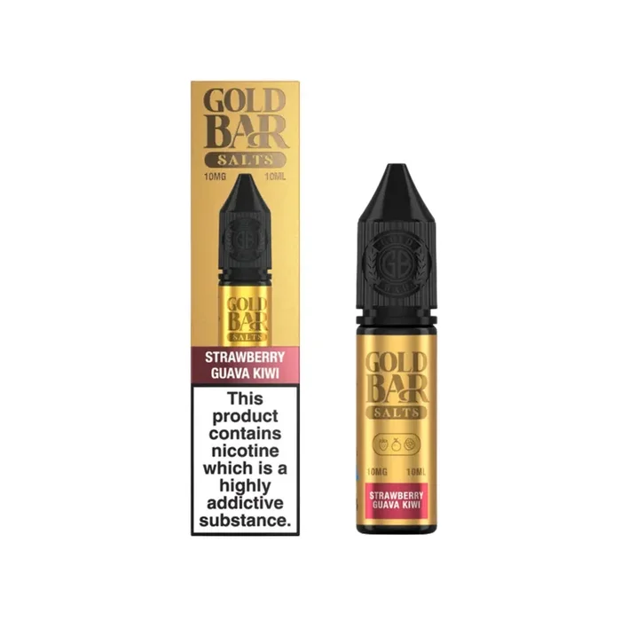 Gold Bar Strawberry Guava Kiwi 10ml Nic Salt E-liquid