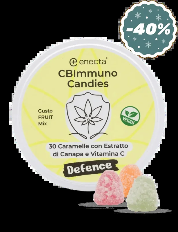 Gommose per il supporto immunitario con estratto di canapa e vitamina C