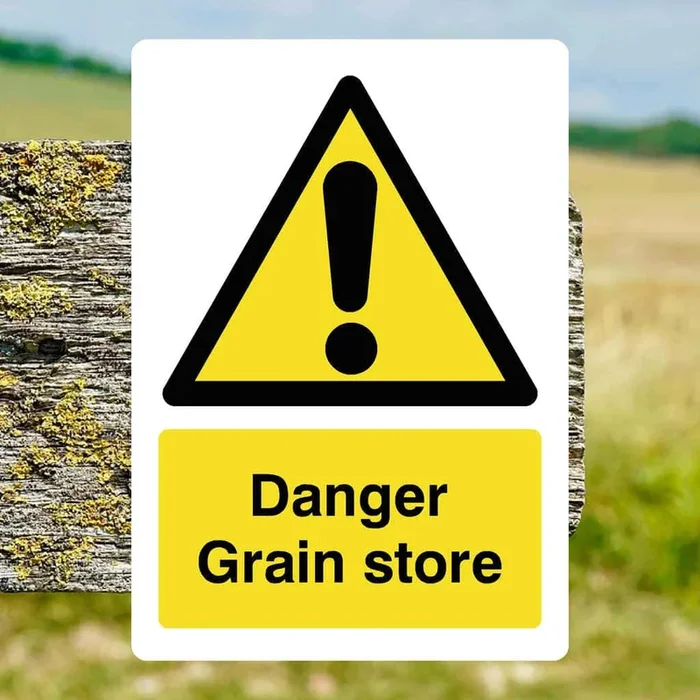 Grain Store Warning Sign