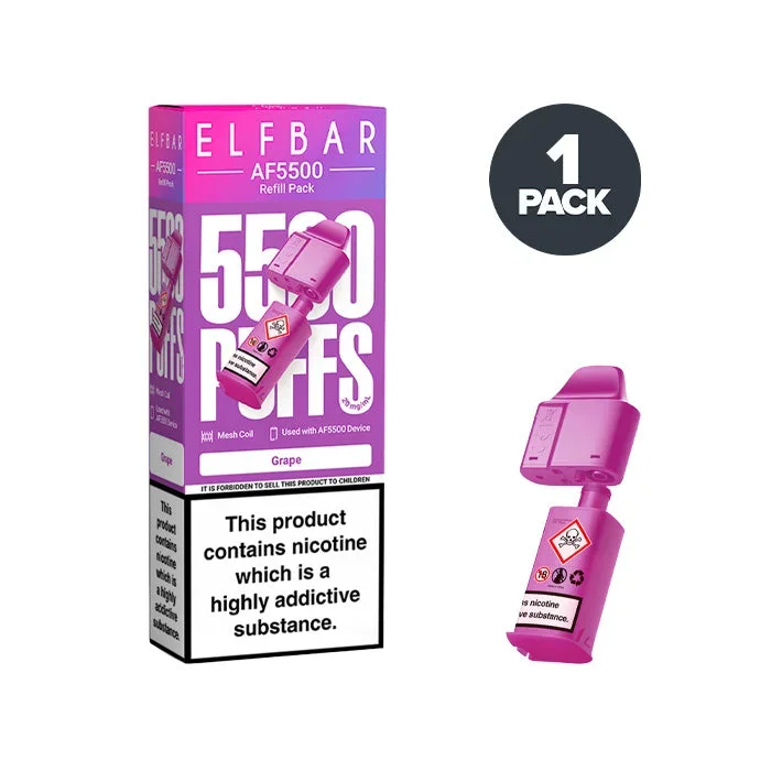 Grape Elf Bar AF5500 Refill Pack
