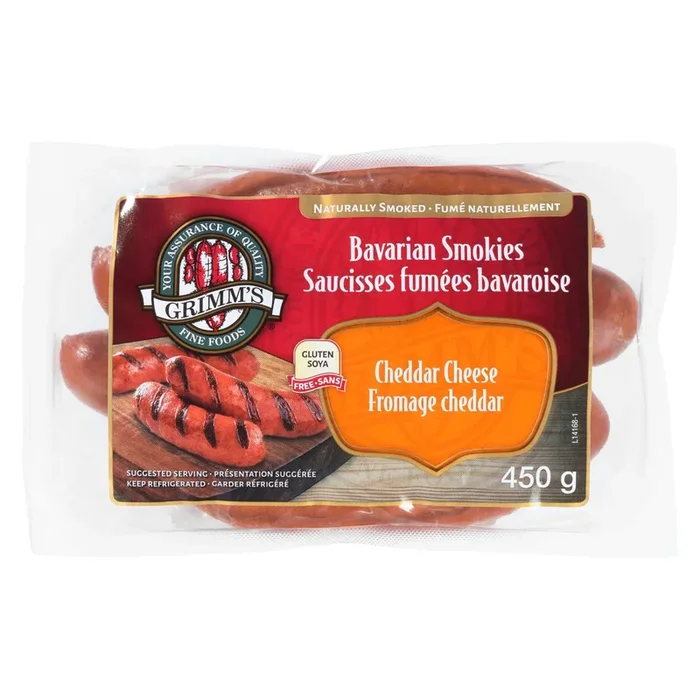 Grimm’s Fine Foods Cheddar Cheese Bavarian Smokies, 450-g