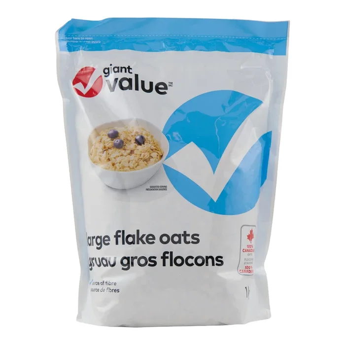 Gros flocons d’avoine Giant Value, 1 kg