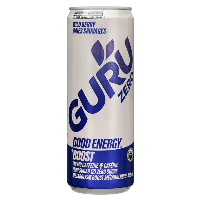 GURU Zero Wild Berry Energy Drink, 355 ml