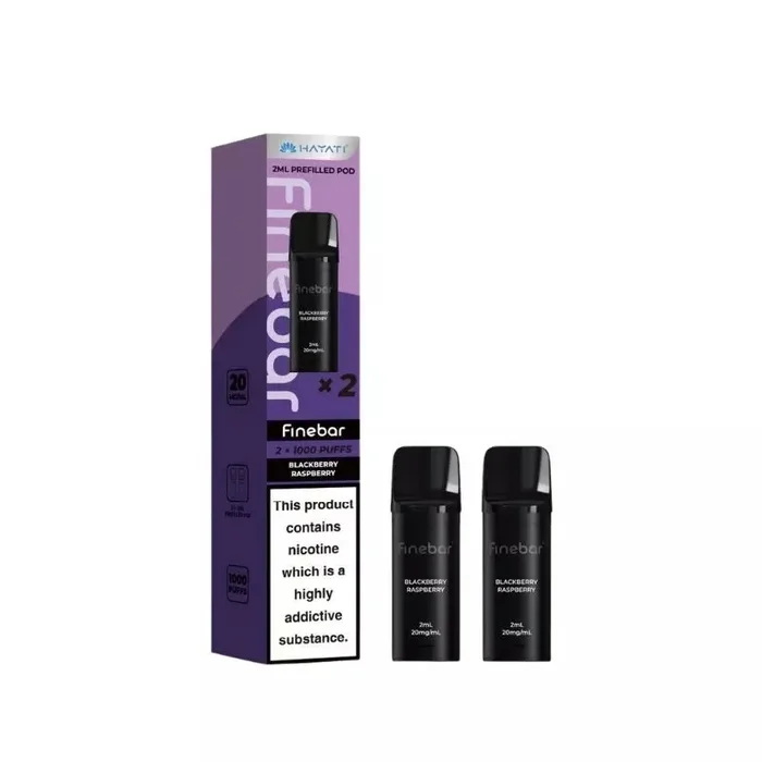 Hayati Finebar 1000 Blackberry Raspberry Prefilled Pods