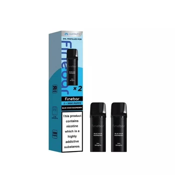 Hayati Finebar 1000 Blue Sour Raspberry Prefilled Pods