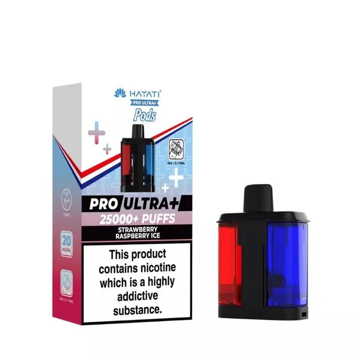 Hayati Pro Ultra Plus 25K Strawberry Raspberry Ice Refill Pods