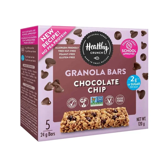 Healthy Crunch Granola Bars Chocolate Chip, 5-Pack, 24 g