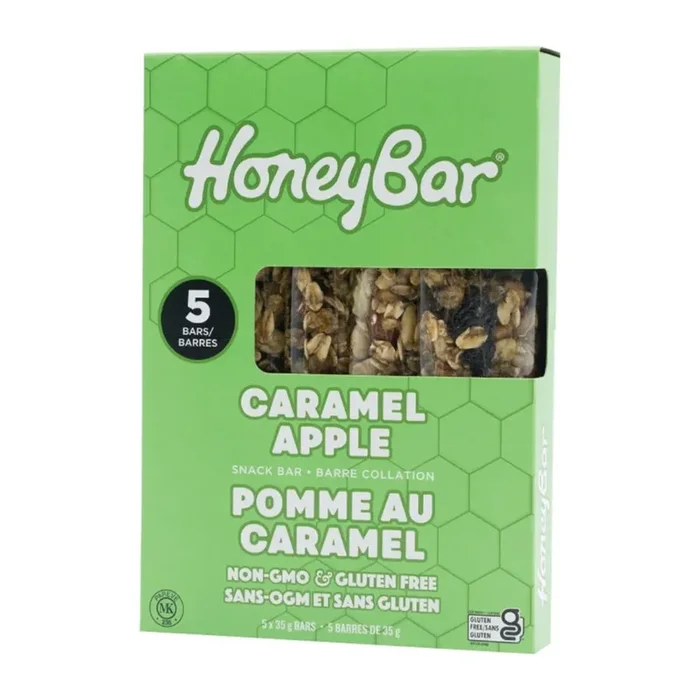 HoneyBar Caramel Apple Snack Bar, 5-Pack, 40-g