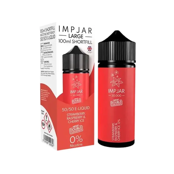 Imp Jar Large Strawberry Raspberry & Cherry Ice 100ml Shortfill