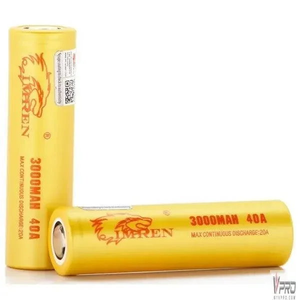 IMREN 18650 Li-Ion Rechargeable Batteries 2CT/PK