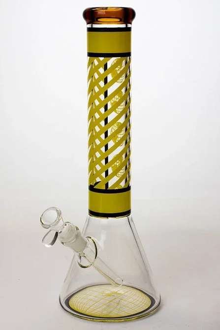 Infyniti Glass Stripe 14″ 7mm Glass Beaker Bong