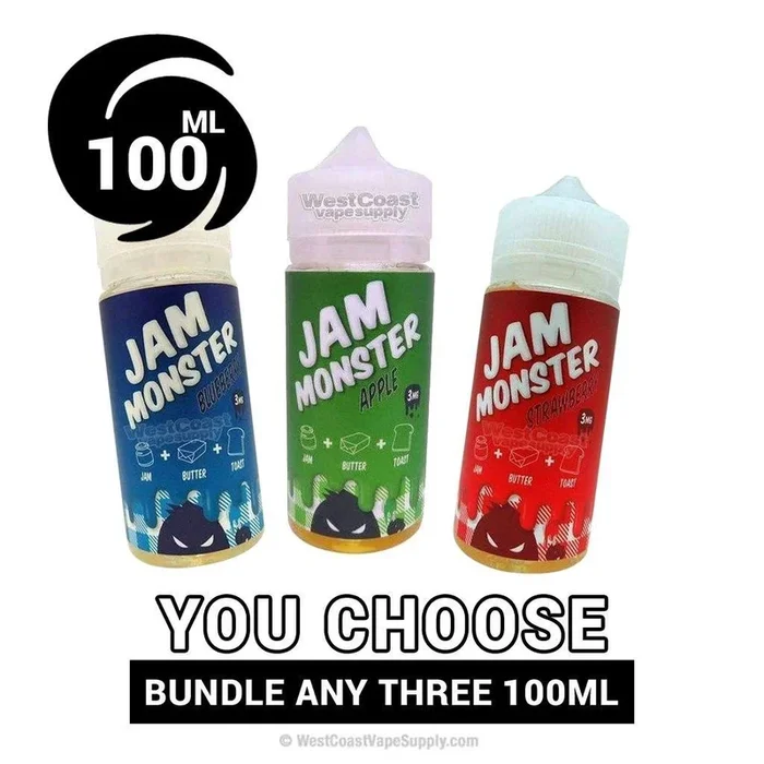 Jam Monster 100ml Pick 3 Bundle (300ml)