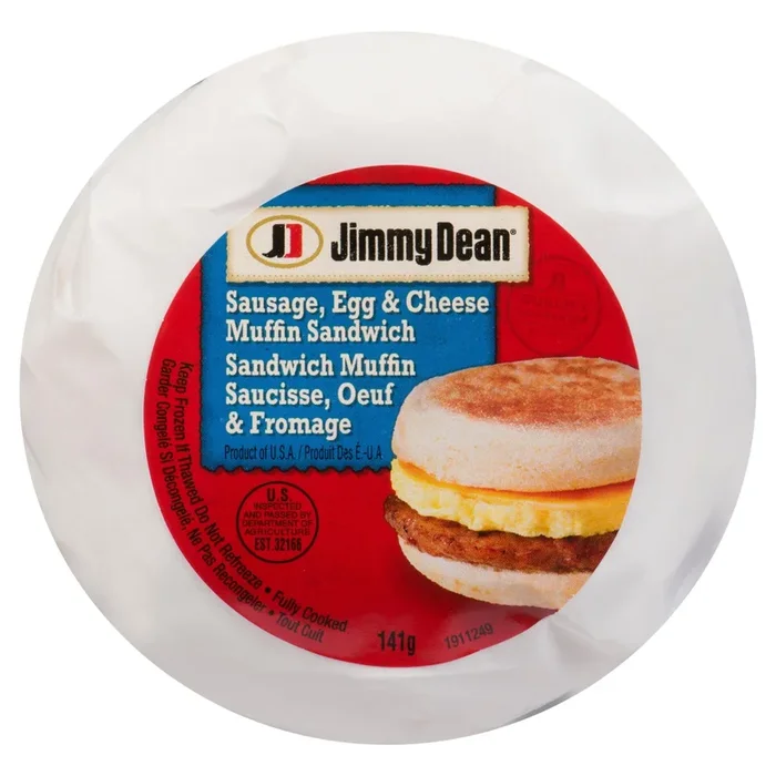 Jimmy Dean Sausage, Egg & Cheese Muffin Sandwich – 141 g