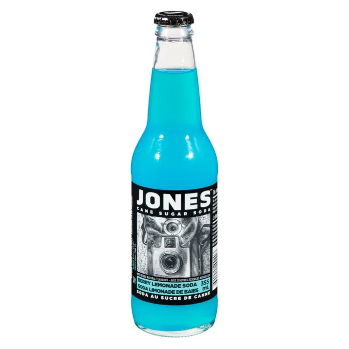 Jones Soda au Sucre de Canne Limonade de Baies, 355 mL