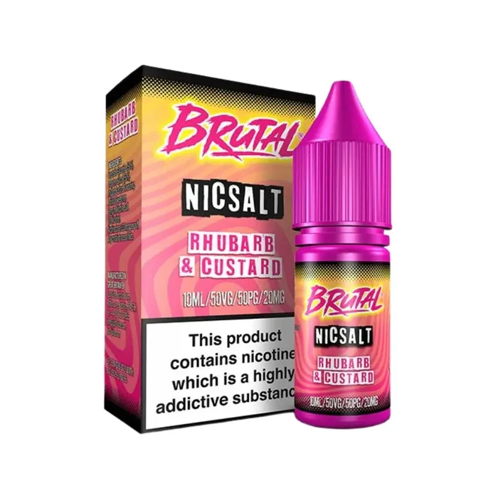 Just Juice Brutal Rhubarb & Custard 10ml Nic Salt E-liquid