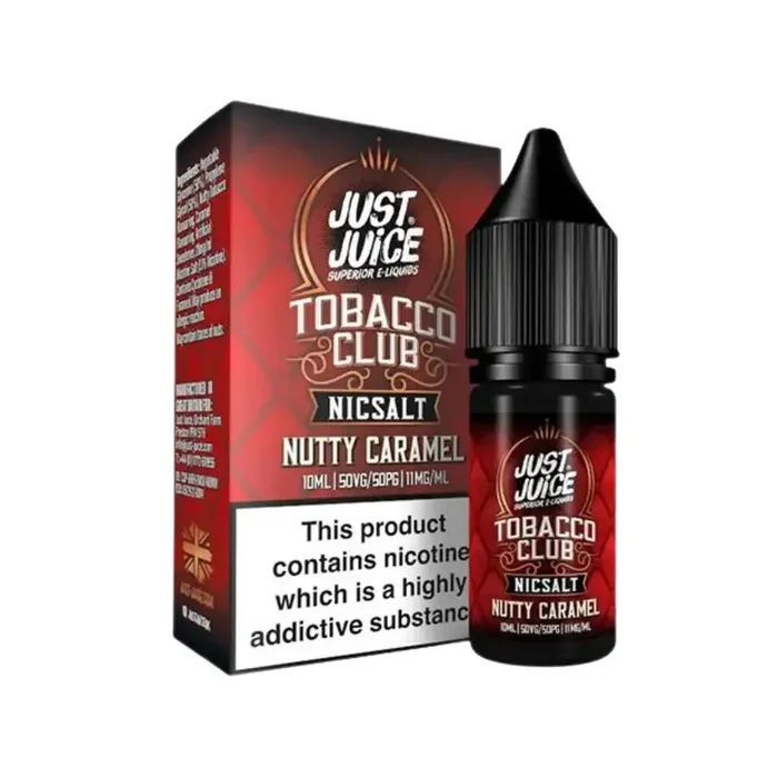 Just Juice Tobacco Club Nutty Caramel Tobacco 10ml Nic Salt E-liquid
