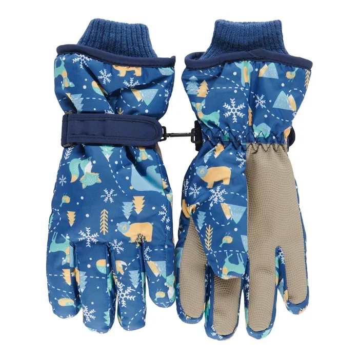 Kids’ Printed Ski Gloves