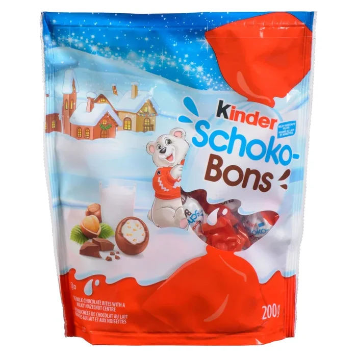 Kinder Schoko-Bons Fine Milk Chocolate Bites with a Milky Hazelnut Centre, 200 g