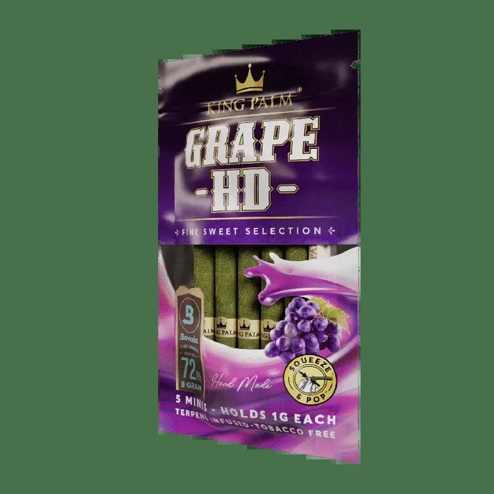KING PALM- 5 MINI ROLLS- GRAPE HD