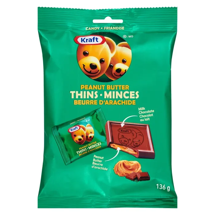 Kraft Friandise Minces Beurre d’Arachide, 136 g