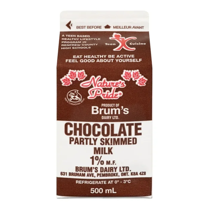 Lait au chocolat 1 % Brum’s Dairy, 500 ml