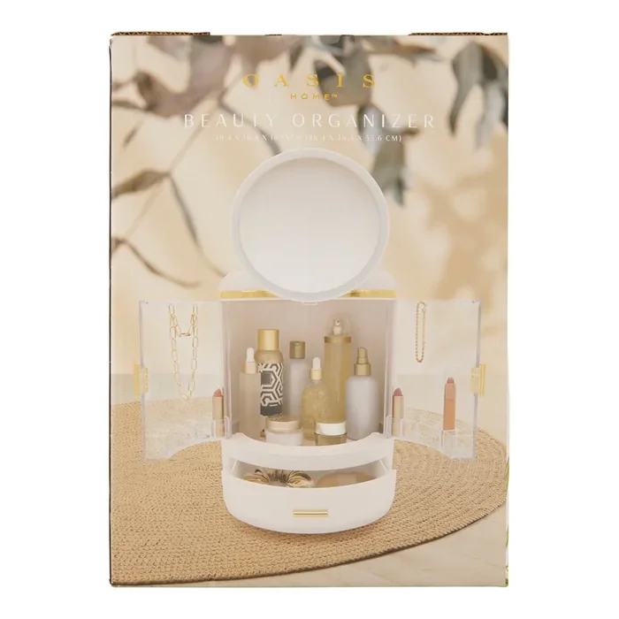 Large Beauty Organizer, White, 10.5-in x 14-in.