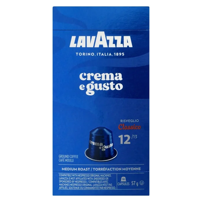 Lavazza Crema e Gusto Medium Roast Ground Coffee, 10-Capsules, 57 g