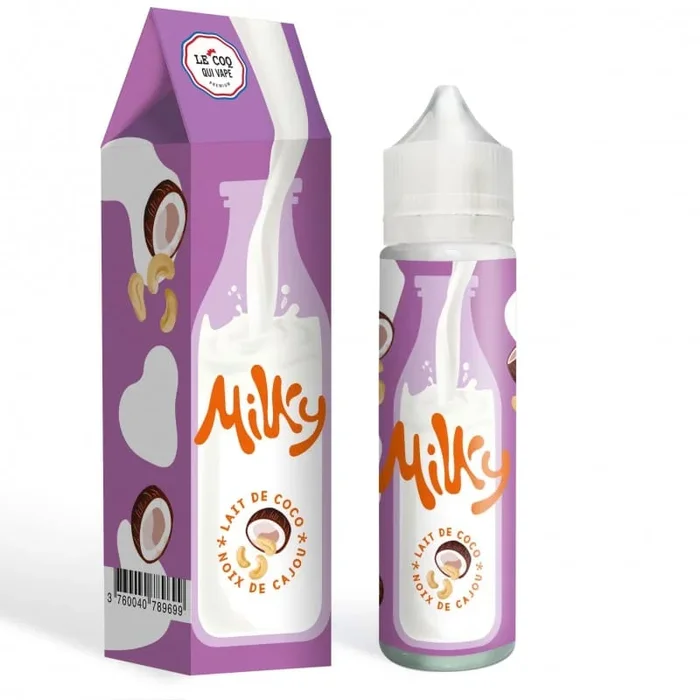 LE COQ QUI VAPE Milky – Lait de Coco & Noix de Cajou – E-liquido 50ml