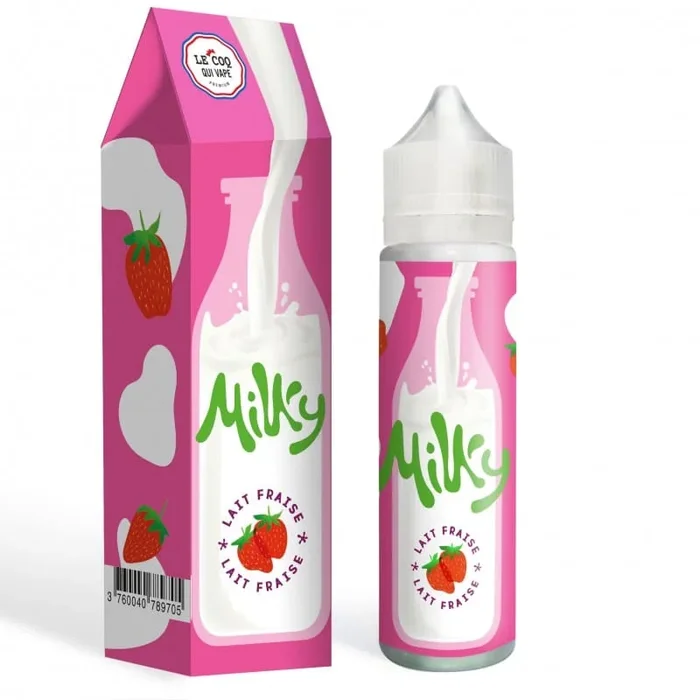 LE COQ QUI VAPE Milky – Lait Fraise – E-liquido 50ml