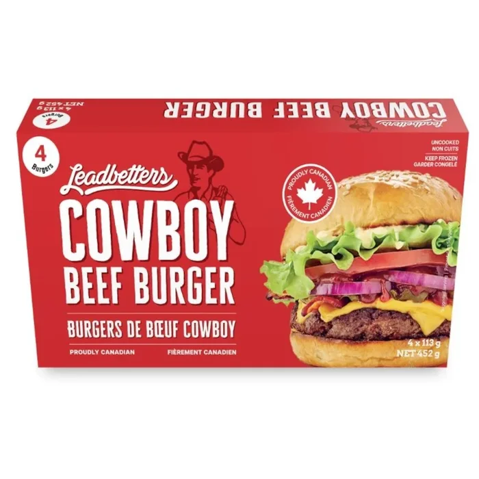 Leadbetters Original Beef Burgers, 454 g